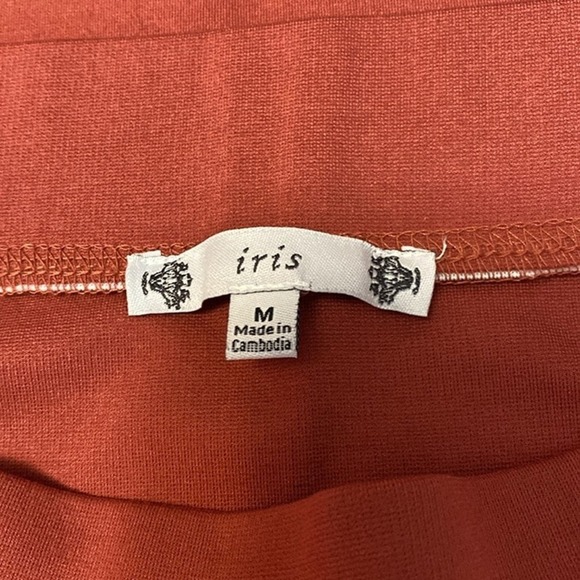 Pencil Shirk by Iris Rust Orange Women's NWOT - Picture 3 of 5